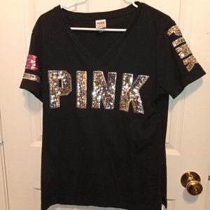 Victoria's Secret PINK Bling V-Neck Top